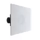 Deckenluftdurchlass 600x600 perforiert mit einstellbarer Zuluft - Seitenanschluss isolierter Anschlusskasten 125 mm - Mischfarbe RAL 9010