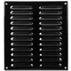 Lüftungsgitter Metall 260x280 mm schwarz - MR2628M - RAL9005