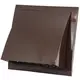 Fassadengitter Kunststoff mit Rückschlagventil 190x190 mm durchmesser 150 mm braun - ND15FVB