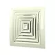Deckengitter quadratisch 190x190mm Ø125mm Weiß ND12G