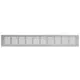 Sockelgitter Aluminium Silber 400x60mm RA640S