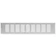 Sockelgitter Aluminium Silber 400x80mm RA840S