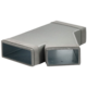 Thermoduct T-Stück 45 Grad 220x80 - 170x80 für Luftkanäle