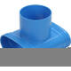 Wavin Ventiza PVC T-Stück oval 195x80 mm mit Durchmesser 160 mm M/M/M