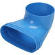 Wavin Ventiza Endstück 90 Grad PVC oval 195x80x100 mm mit Durchmesser 125 mm M/M