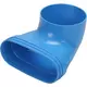 Wavin Ventiza Endstück 90 Grad PVC oval 195x80x70 mm mit Durchmesser 125 mm M/M