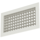 Doppeltes verstellbares Wandgitter aus Aluminium mit Dämpfer - mit Reibungsfedern - 500x100 mm - RAL 9010