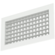 Doppeltes verstellbares Wandgitter aus Aluminium mit Dämpfer - mit Reibungsfedern - 500x100 mm - RAL 9016