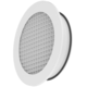 Rundes Wandgitter aus Aluminium mit festem Gitter - 250 mm - RAL 9003