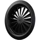 Dralldiffusor rund 125 mm Zentralschraube - SWR125 RAL9005 30% glänzend