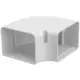 ClimaConnect 90° Flachbogen für Montageschacht 100 mm - RAL 9010
