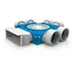 Uniflexplus zusammengesetzter Verteiler 6x Ø90mm für Flachkanal 220x80mm