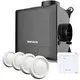Vent-Axia Multihome AEC advance Paket 368 m³/h Bluetooth + CO2-Sensor + Feuchtigkeitssensor + RFT Steuerbatterie + 4 Ventile - Eurostecker