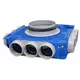 Vent-Axia Uniflexplus Unterverteiler mit seitlichem Anschluss 12 x Ø69mm mit  Ø180mm Tülle