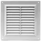 Lüftungsgitter rechteckig mit Grill 150x150 mm weiß - VR1550