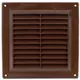 Lüftungsgitter rechteckig mit Grill 150x150 mm braun - VR1550B