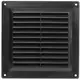 Lüftungsgitter mit Grill 150x150 mm Schwarz - VR1515M