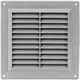 Lüftungsgitter rechteckig mit Grill 150x150 mm grau - VR1515P