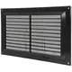Lüftungsgitter Kunststoff rechteckig mit Grill 250x170 Schwarz - VR2517M