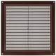 Lüftungsgitter rechteckig mit Grill 250x250 mm braun - VR2525B