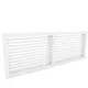 Wandgitter 800x400 Aluminium mit Klemmfedern und festen Lamellen - Mischfarbe RAL 9016