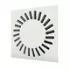 Dralldurchlass 600x600 quadratisch mit 24 verstellbaren Leitschaufeln - Mischfarbe RAL 9010