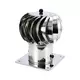 Windbetriebener Dachventilator Edelstahl mit Haube inkl. Dachplatte - 65m³/h