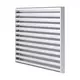 Grille extérieure 300x300 en aluminium avec lames fixes