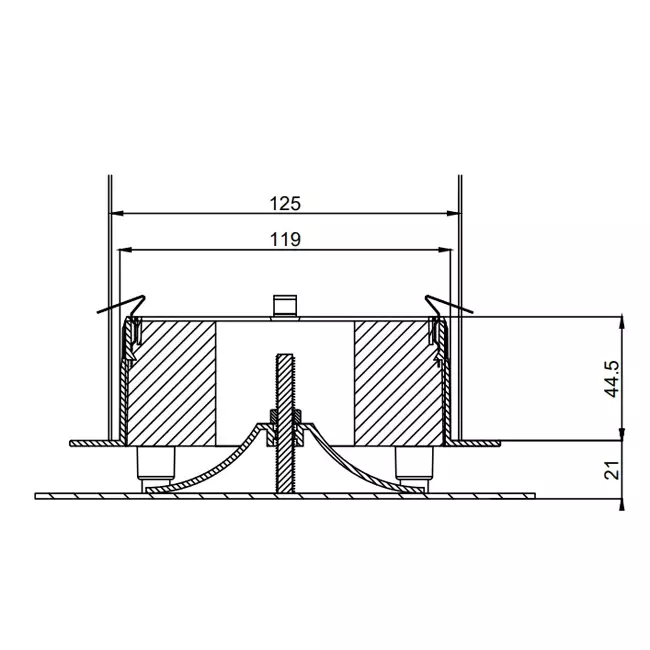 Duco Vent Design abgerundet quadratisch AK nur Abluftkanal