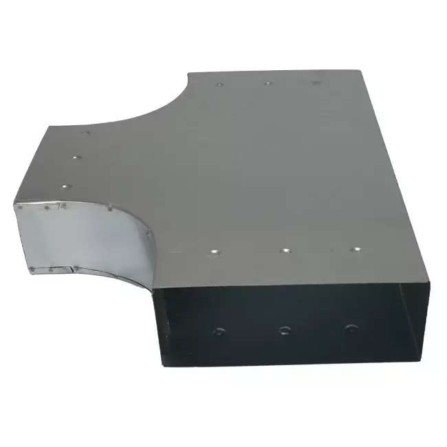 T-Stück 90 Grad 170x80 mm - 170x80 mm für Rohrleitungen