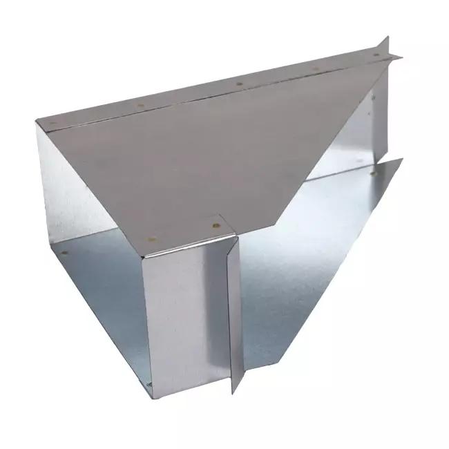Seitlicher Anschluss 170x80 mm 45 Grad für Rohrleitungen