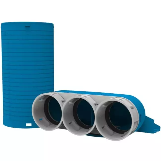 Vent-AxiaUniflex Plus Ventilkollektor Ø 69mm mit Tülle Ø 125 mm