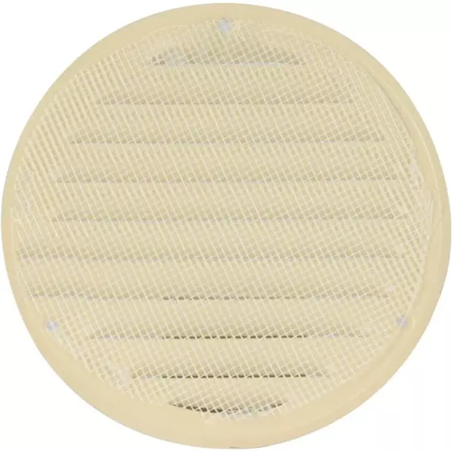 Lüftungsgitter Metall rund Ø125 mm beige - MR125Y - RAL1015