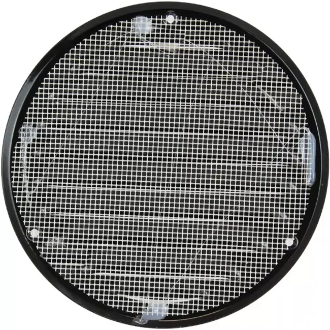 Lüftungsgitter Metall rund Ø125 mm schwarz - MR125M - RAL9005