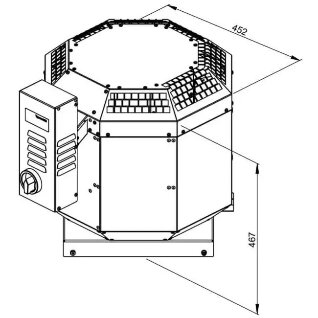Dachventilator hitzebeständig - DVN 225 E2 30