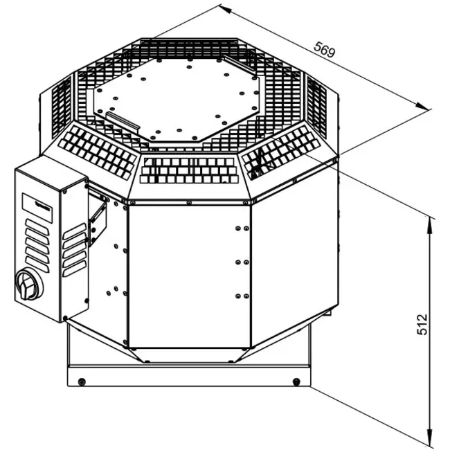 Dachventilator Rauchgasafvoer verticaal - DVN 280 D2 F4 30