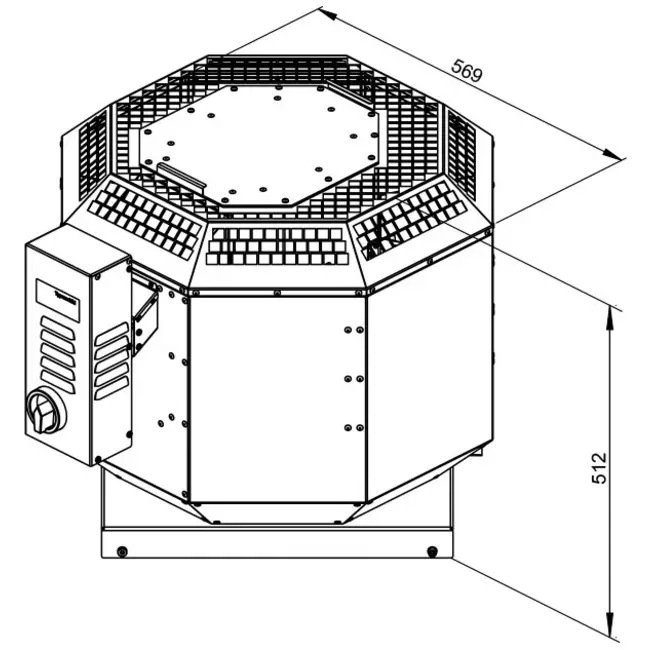 Dachventilator Rauchgasafvoer verticaal - DVN 315 D4 F4 30