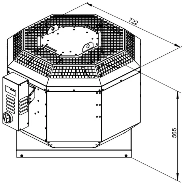 Dachventilator Rauchgasafvoer verticaal - DVN 400 D4 F4 30