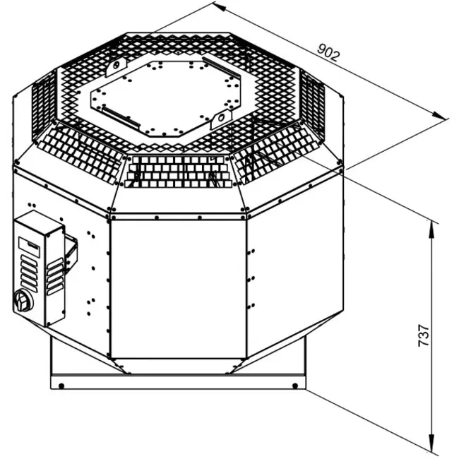 Dachventilator Rauchgasafvoer verticaal - DVN 450 D4 F4 30