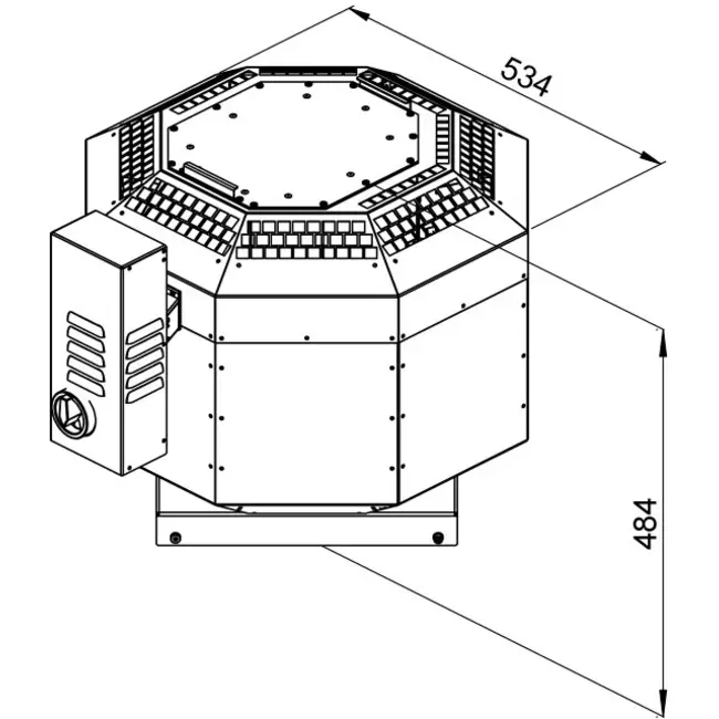 Dachventilator isoliert Rauchgasafvoer - DVNI 250 D2 F4 30