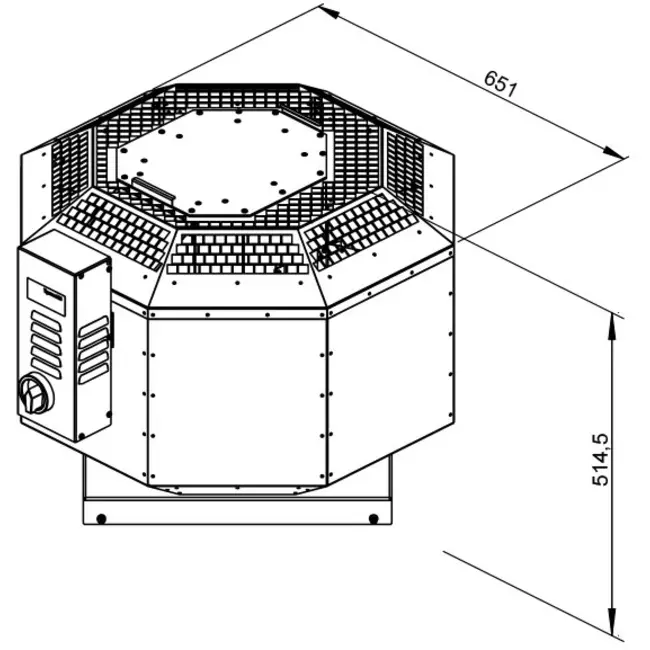 Dachventilator isoliert Rauchgasafvoer - DVNI 280 D2 F4 30