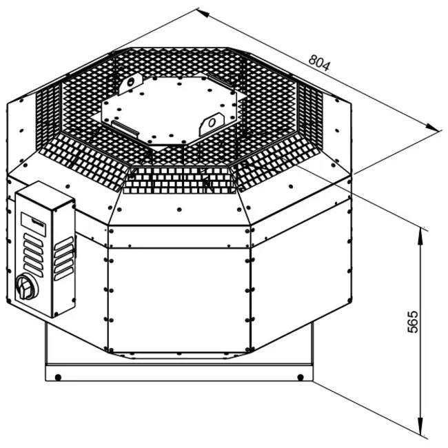 Dachventilator isoliert Rauchgasafvoer - DVNI 355 D4 F4 30