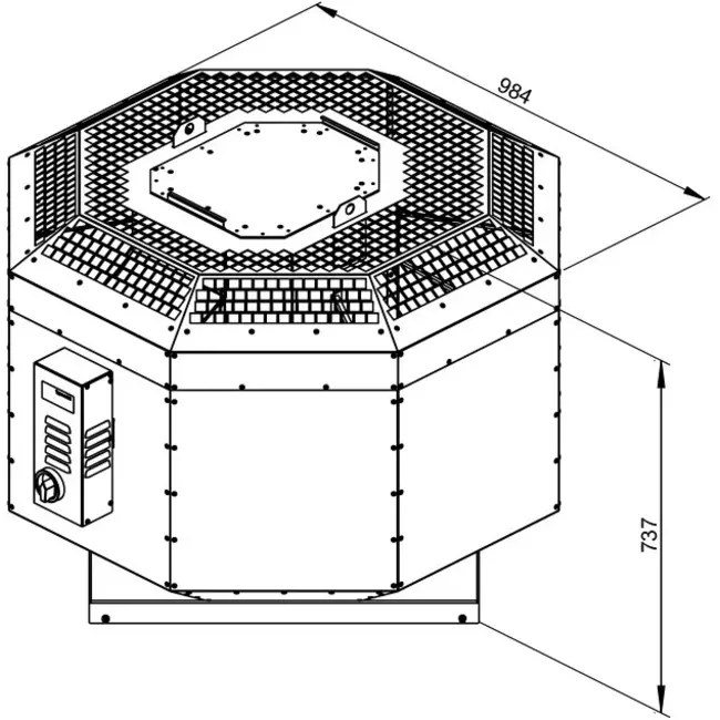 Dachventilator isoliert Rauchgasafvoer - DVNI 450 D4 F4 30