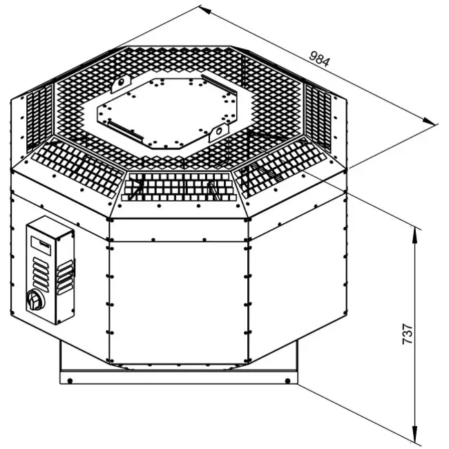 Dachventilator isoliert Rauchgasafvoer - DVNI 500 D4 F4 30