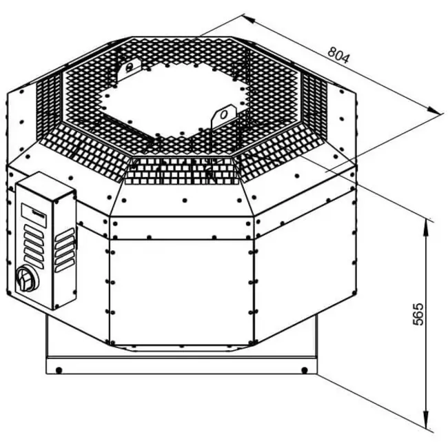 Dachventilator isoliert Verpflegung - DVNI 400 D4 30