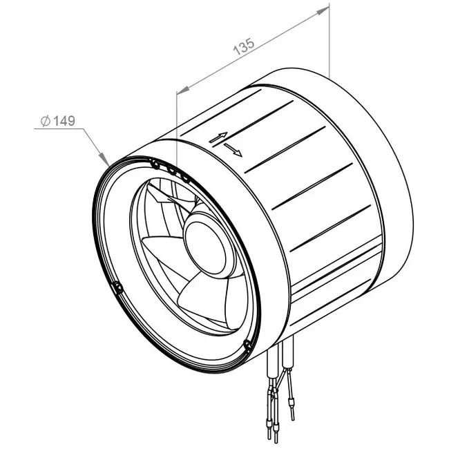 Rohrventilator 150mm Mischströmung ETAMASTER - EM 150 EC 02