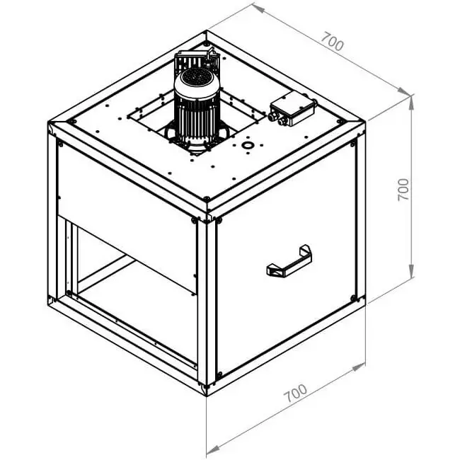 Kastenventilator Motor außerhalb des linearen Flusses - MPC 450 EC TI 30