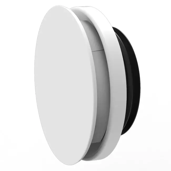 Vent-Axia Uniflexplus RV 100 mm verstellbares Zu- und Ablaufventil - weiß
