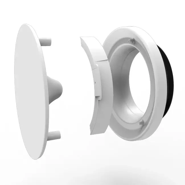 Vent-Axia Uniflexplus RV 100 mm verstellbares Zu- und Ablaufventil - weiß