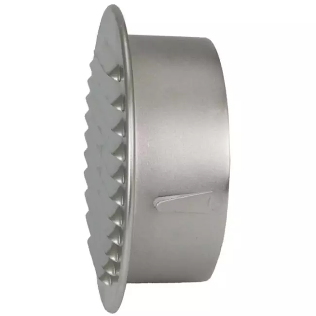 Metall-Rundlüftungsgitter inkl. Einbautülle Ø 180 mm Aluminium - DWRA180S